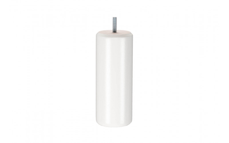 Pied Bois cylindre blanc 17 cm