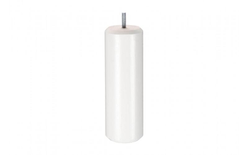 Pied Bois cylindre Blanc 20 cm